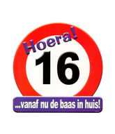 Deurbord 16 jaar Verkeersbord 50cm